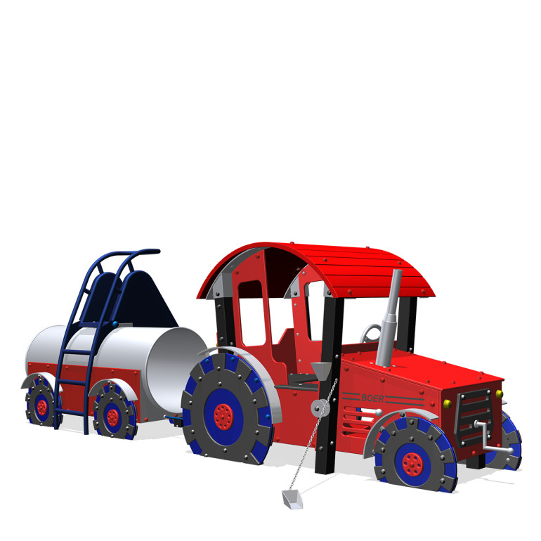 Tractor + manure wagon