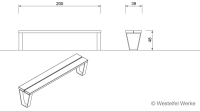 Campus -  Adapterbenk 39 cm (smal i bunn). 