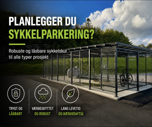 Sykkelskur for trygg oppbevaring