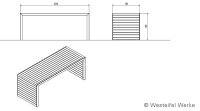 Linares 200 bord - dybde 80 cm 