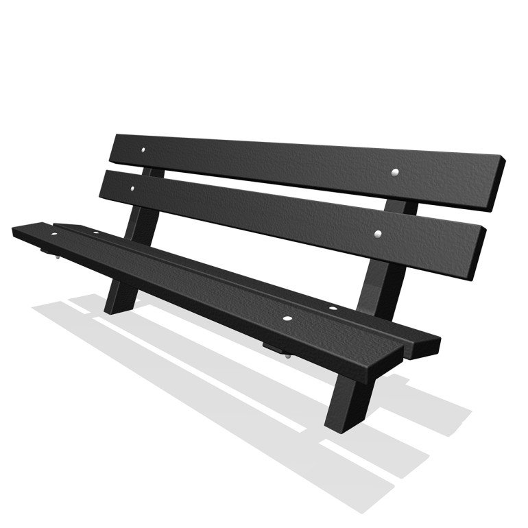 Park bench with 4 planks