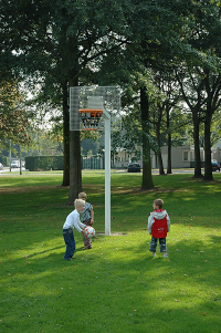 Basketball pole + backboard 