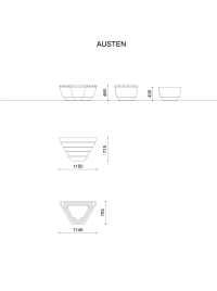 Austen benk og blomsterkasse 